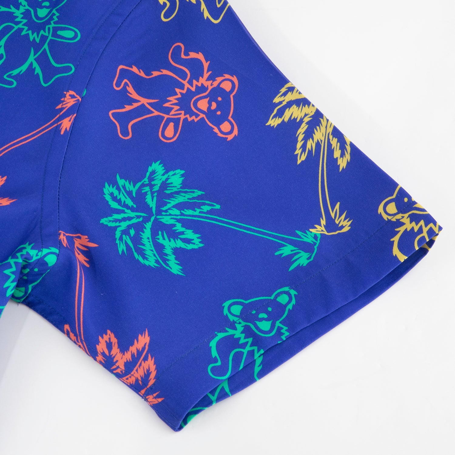 Grateful Dead Short Sleeve Button Down Beach Neon Bears - Section 119