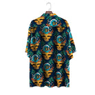 Grateful Dead Short Sleeve Button Down Surfing Stealie All Over Print Navy - Section 119