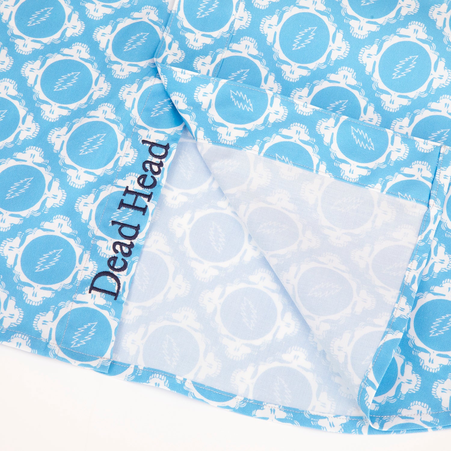 Grateful Dead Light Blue Steal Your Face Short Sleeve Shirt - Section 119