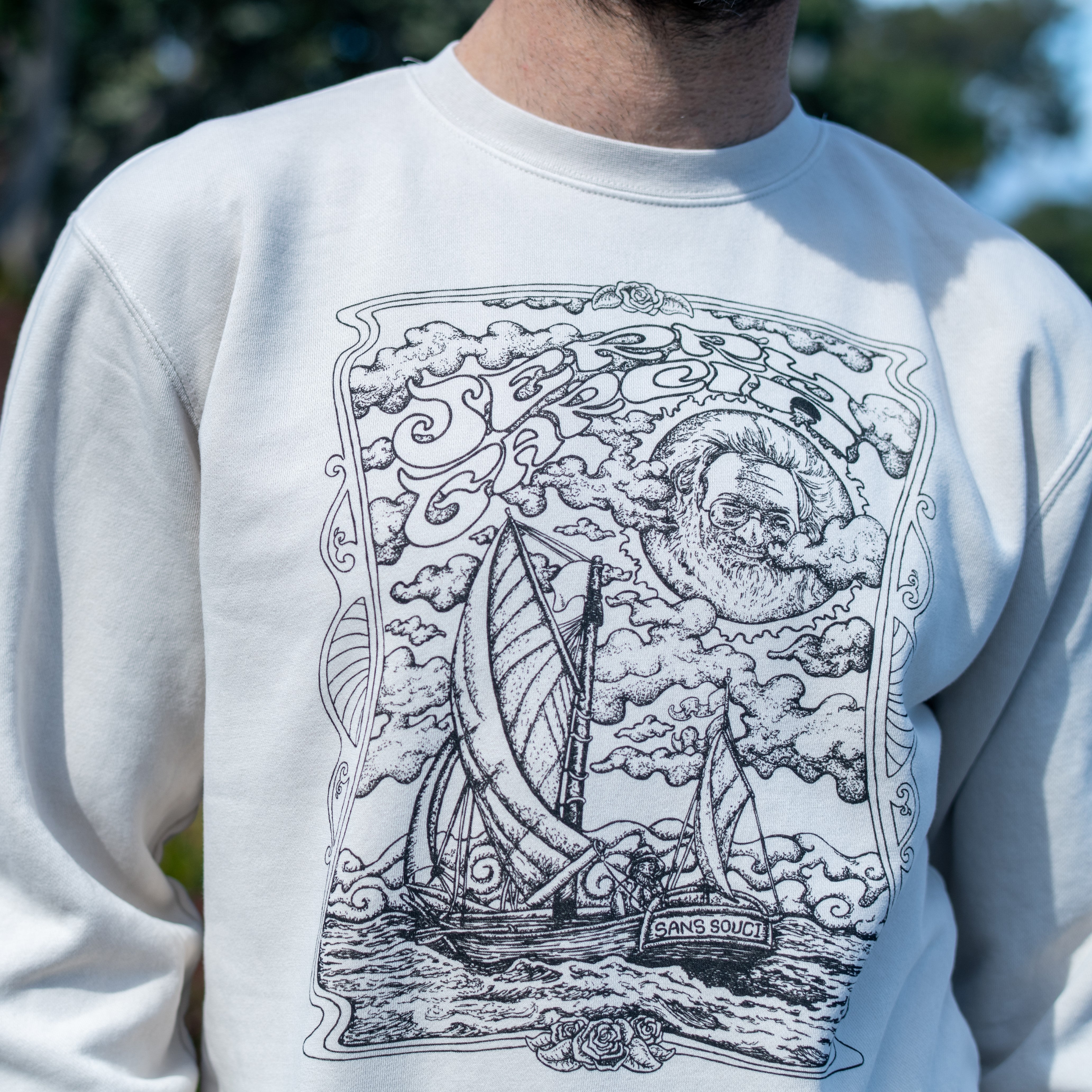 Jerry Garcia Sweatshirt Cement Ship of Fools - Section 119