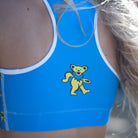 Grateful Dead Blue and Yellow Dancing Bear Sports Bra - Section 119