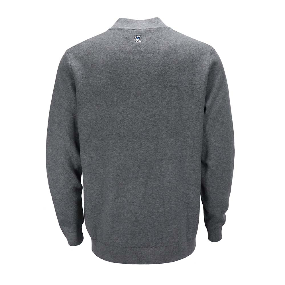 Grateful Dead Dancing Bear Quarter-Zip Sweater | Grey - Section 119
