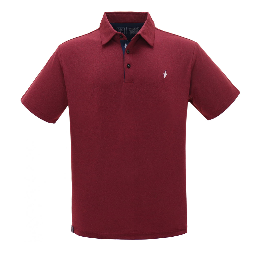 Grateful Dead Bolt Dry Fit Polo | Red - Section 119