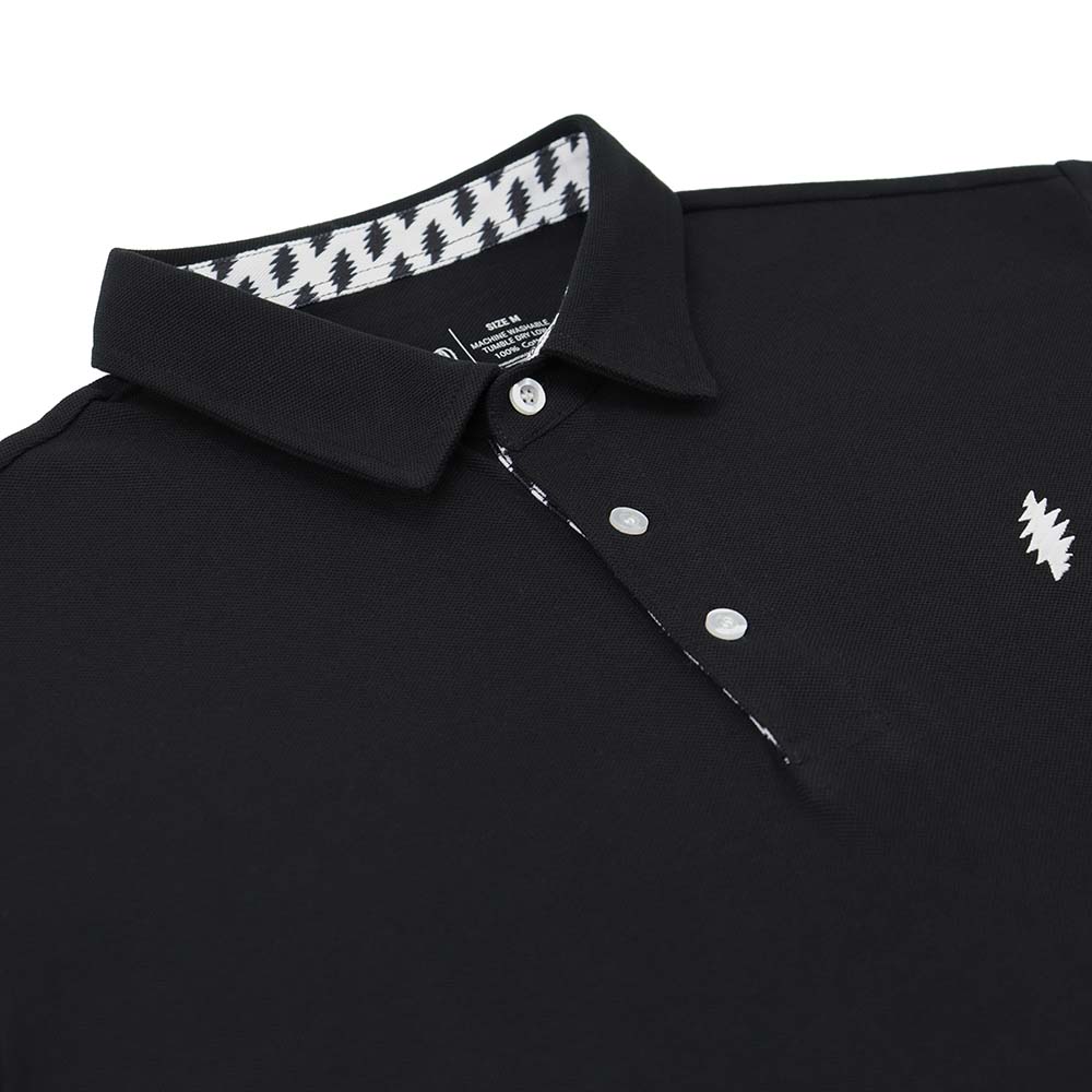 Grateful Dead Black Bolt Pique Polo - Section 119