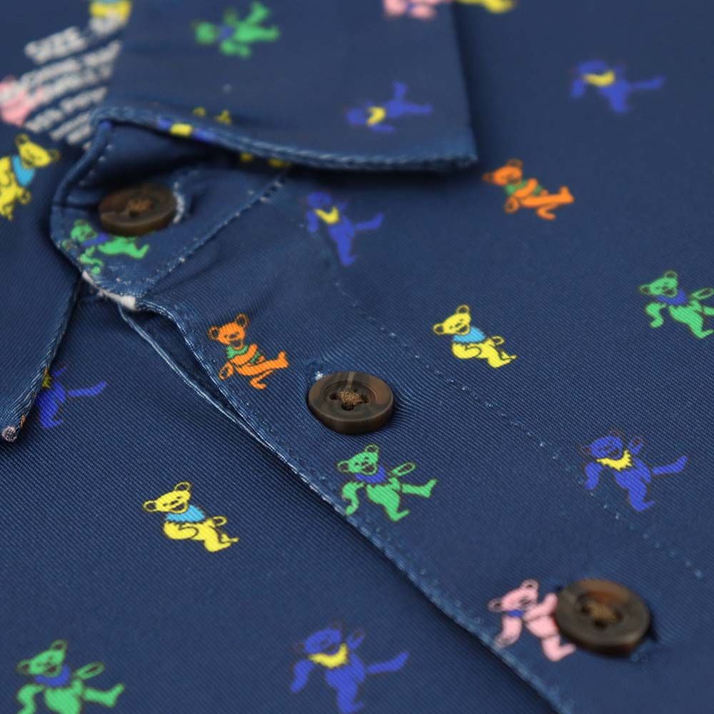 Grateful Dead Dry Fit All Over Dancing Bear Polo - Section 119