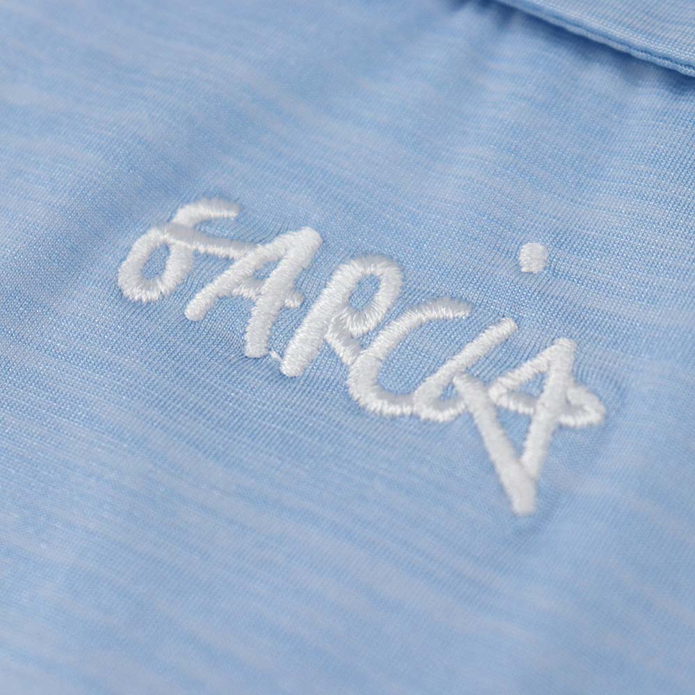 Jerry Garcia Polo Long Sleeve Baby Blue White Face - Section 119