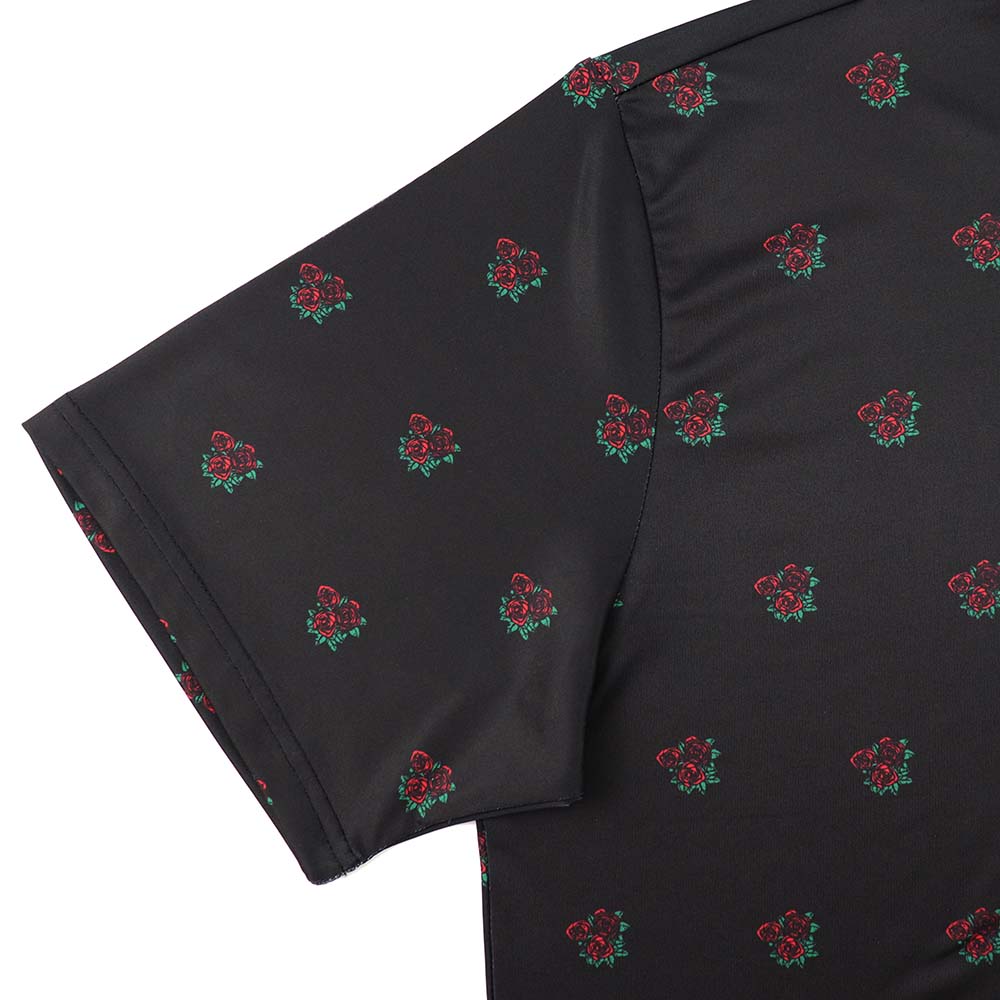 Grateful Dead Dri Fit Polo Roses Black - Section 119
