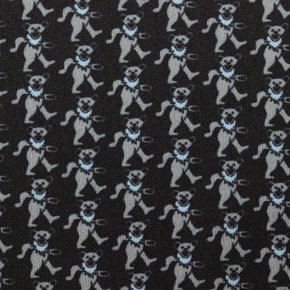 Grateful Dead Dri Fit Polo All Over Grey Bear on Black - Section 119