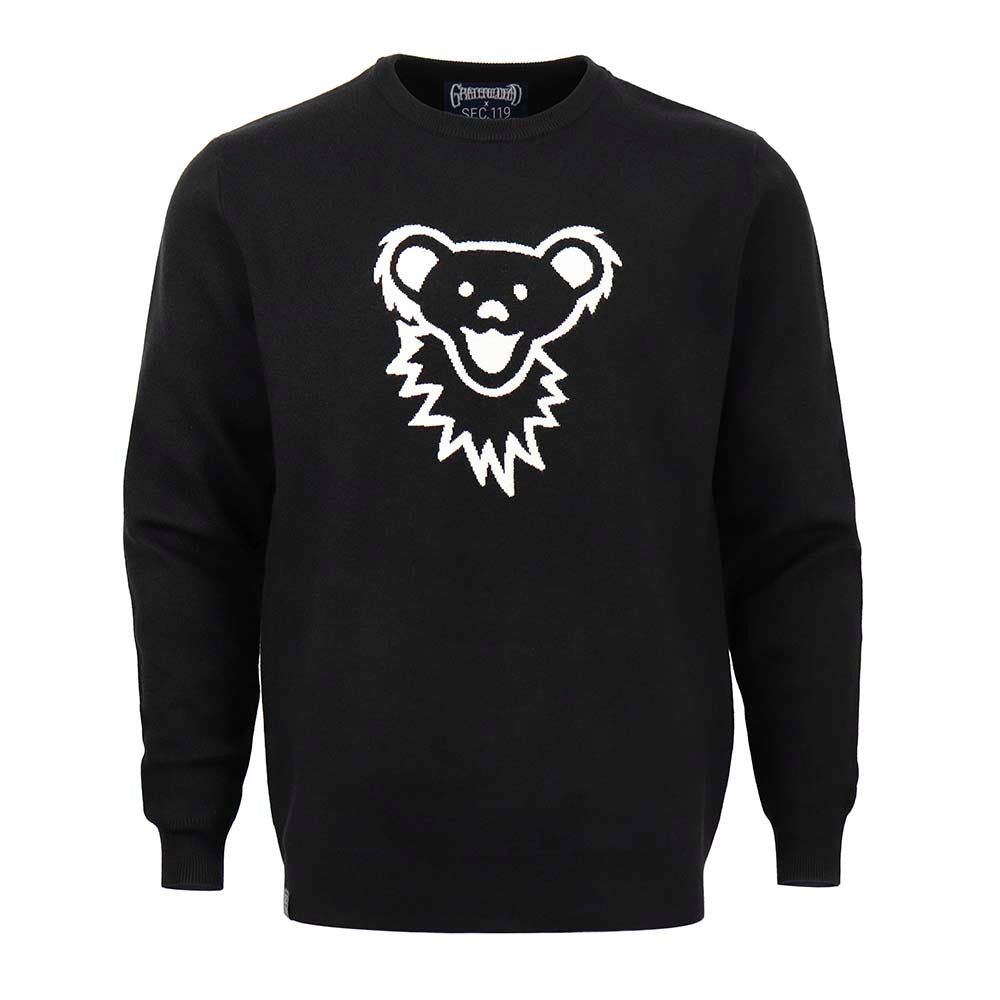 Grateful Dead Sweater White Bear on Black - Section 119