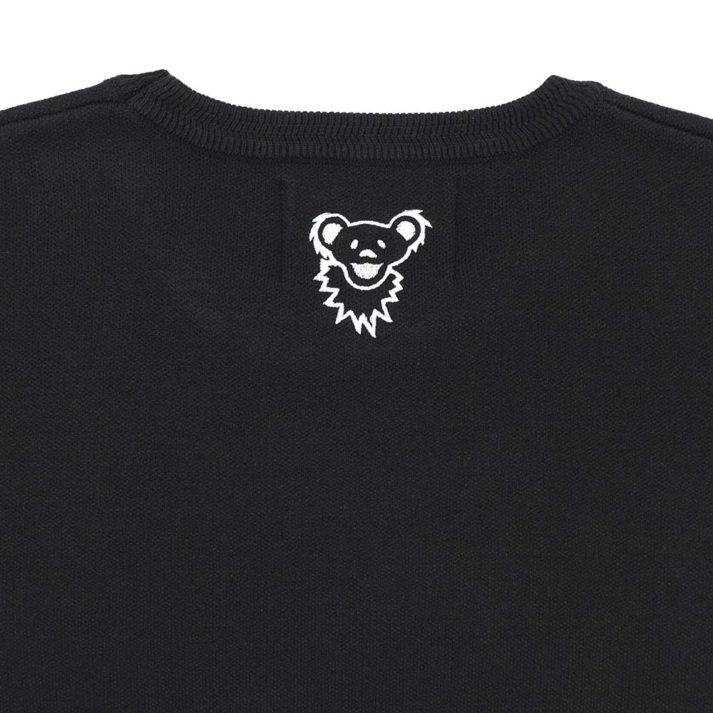 Grateful Dead Sweater White Bear on Black - Section 119