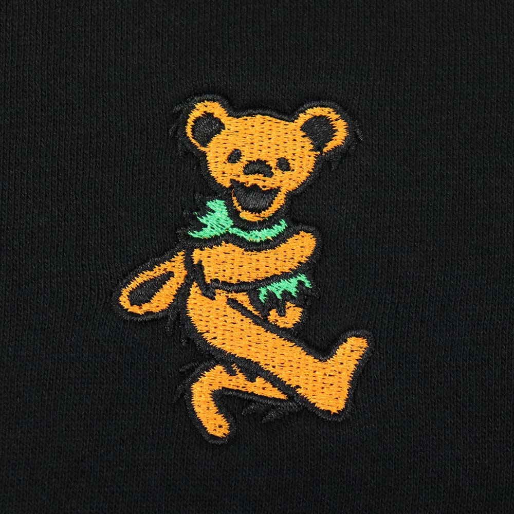Grateful Dead Orange Bear Zip-Up Hoodie in Black - Section 119