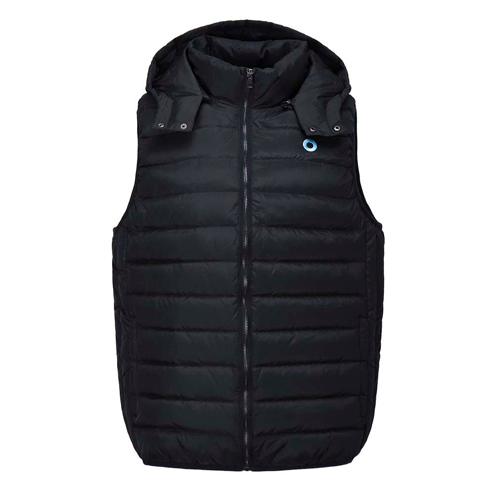 Phish Blue donut Hooded Puffer Vest in Black - Section 119