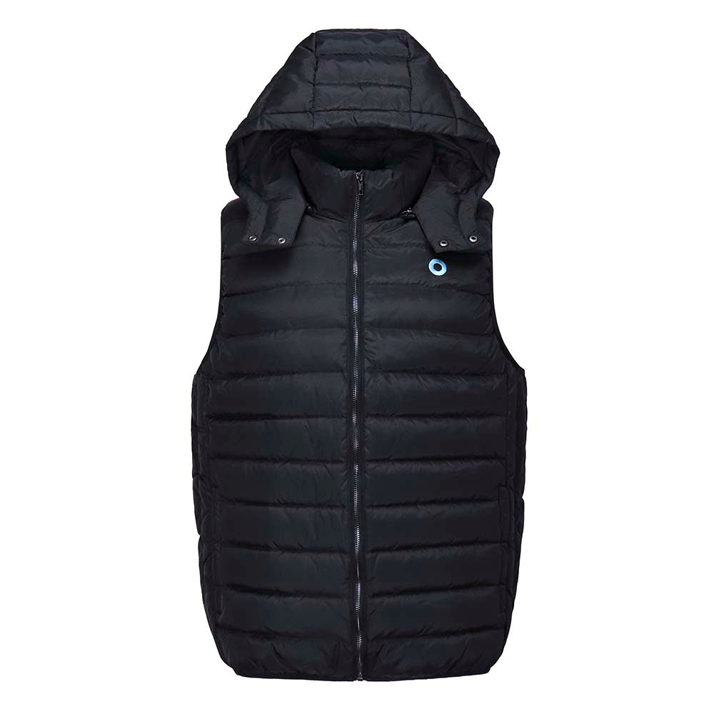 Phish Blue donut Hooded Puffer Vest in Black - Section 119