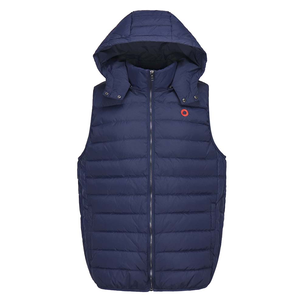 Phish Red donut Hooded Puffer Vest in Navy - Section 119