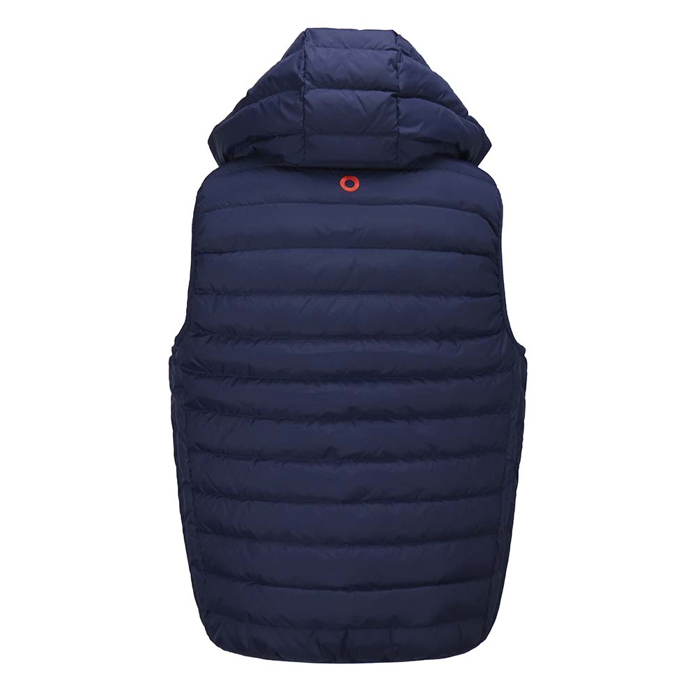 Phish Red donut Hooded Puffer Vest in Navy - Section 119