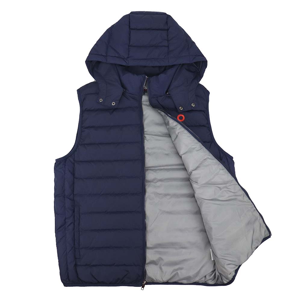 Phish Red donut Hooded Puffer Vest in Navy - Section 119