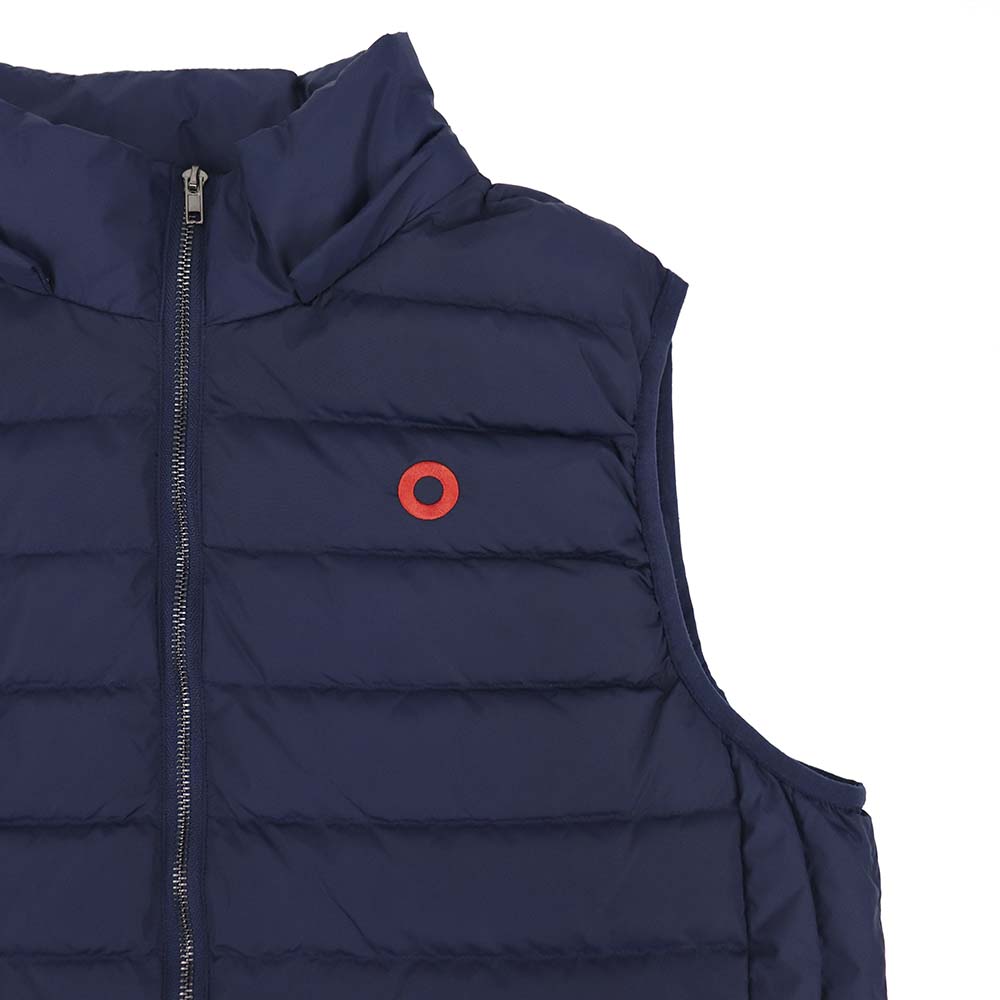 Phish Red donut Hooded Puffer Vest in Navy - Section 119