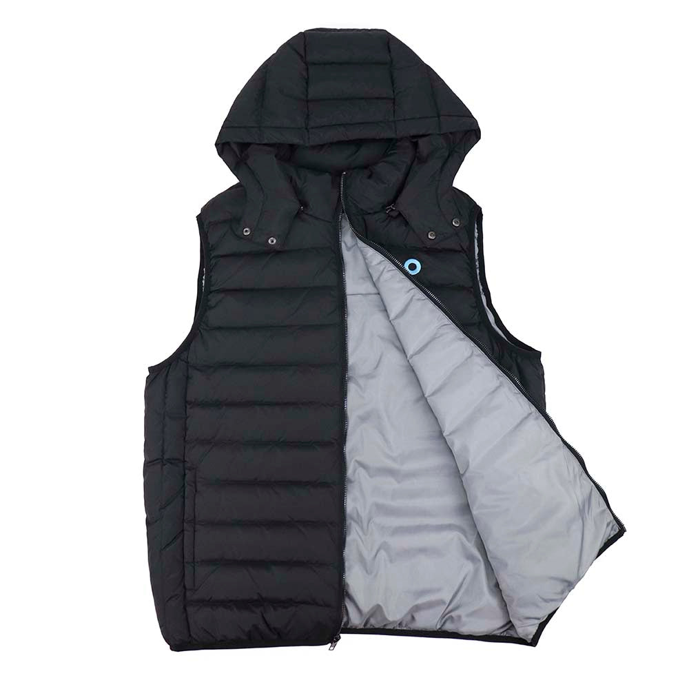 Phish Blue donut Hooded Puffer Vest in Black - Section 119