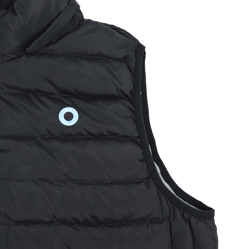Phish Blue donut Hooded Puffer Vest in Black - Section 119