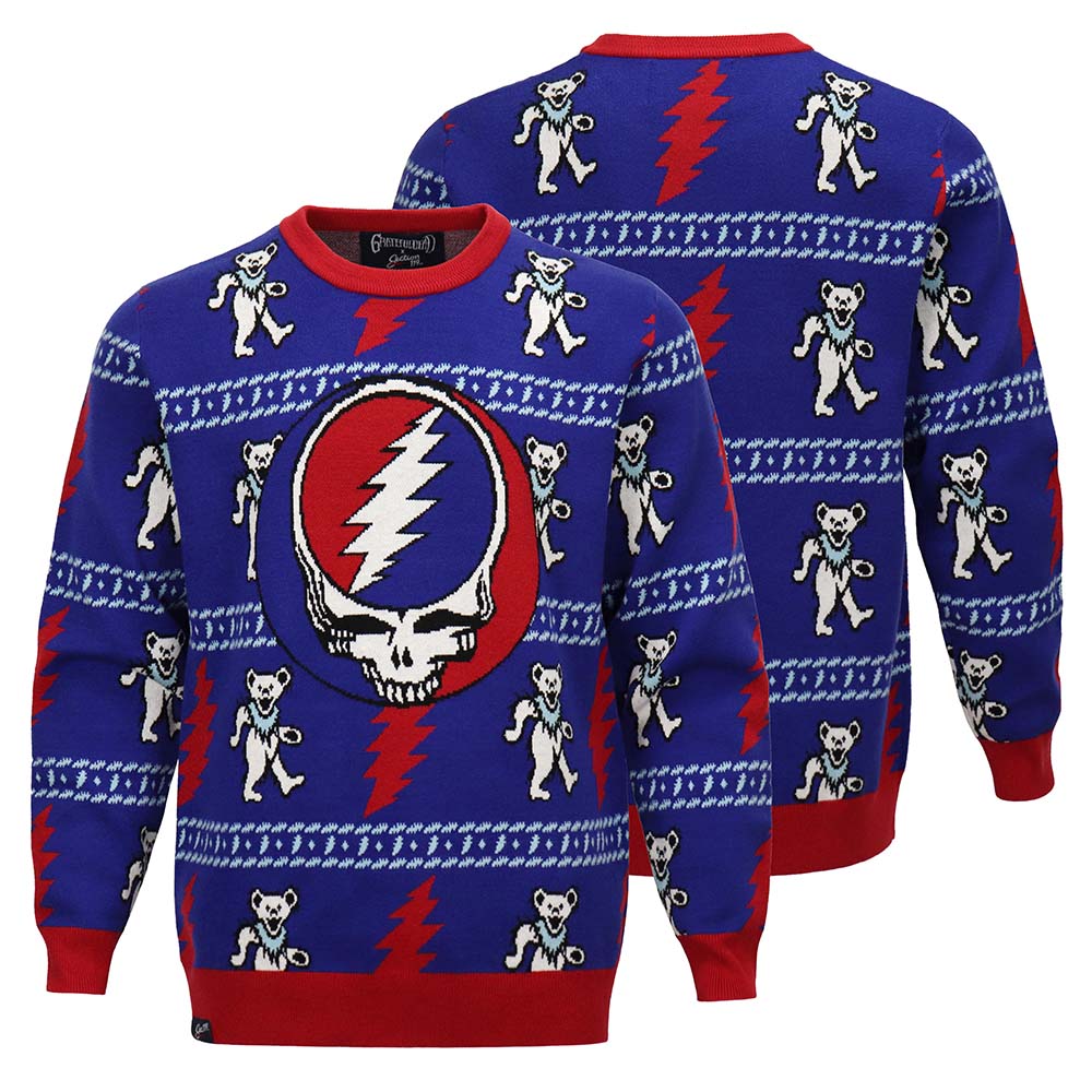 Holiday Grateful Dead Sweater w/ Stealie & Dancing Bears - Section 119