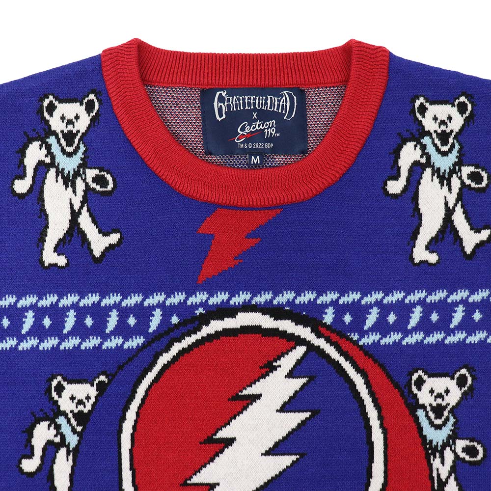 Holiday Grateful Dead Sweater w/ Stealie & Dancing Bears - Section 119