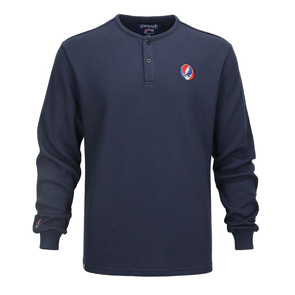 Grateful Dead Henley Stealie on Navy - Section 119