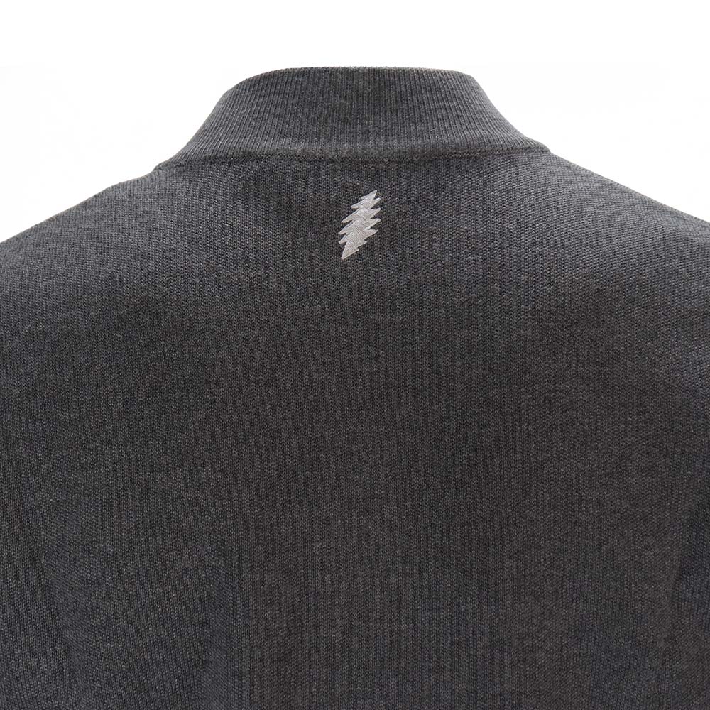 Grateful Dead Grey Bolt Quarter-Zip Sweater - Section 119