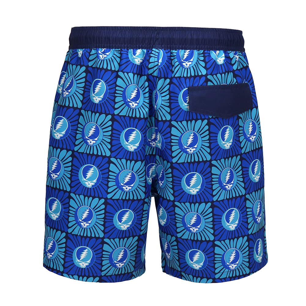 Grateful Dead Navy Steal Your Face Swim Trunk - Section 119