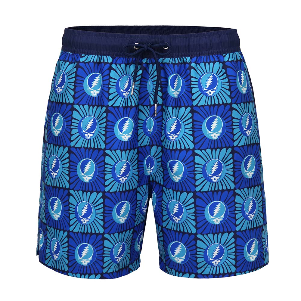 Grateful Dead Navy Steal Your Face Swim Trunk - Section 119