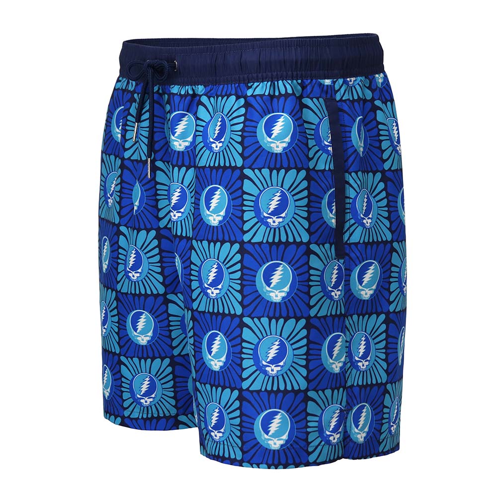 Grateful Dead Navy Steal Your Face Swim Trunk - Section 119