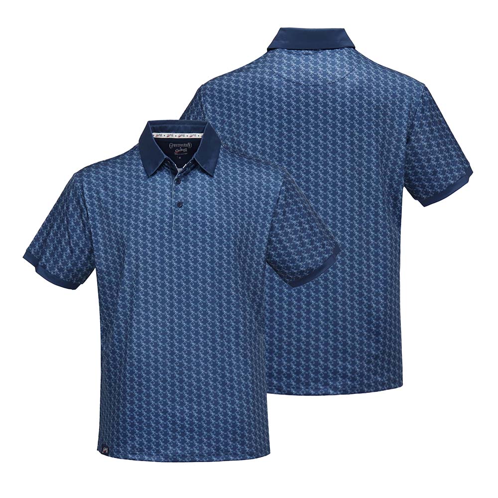 Grateful Dead Performance Polo Navy with Skeletons - Section 119