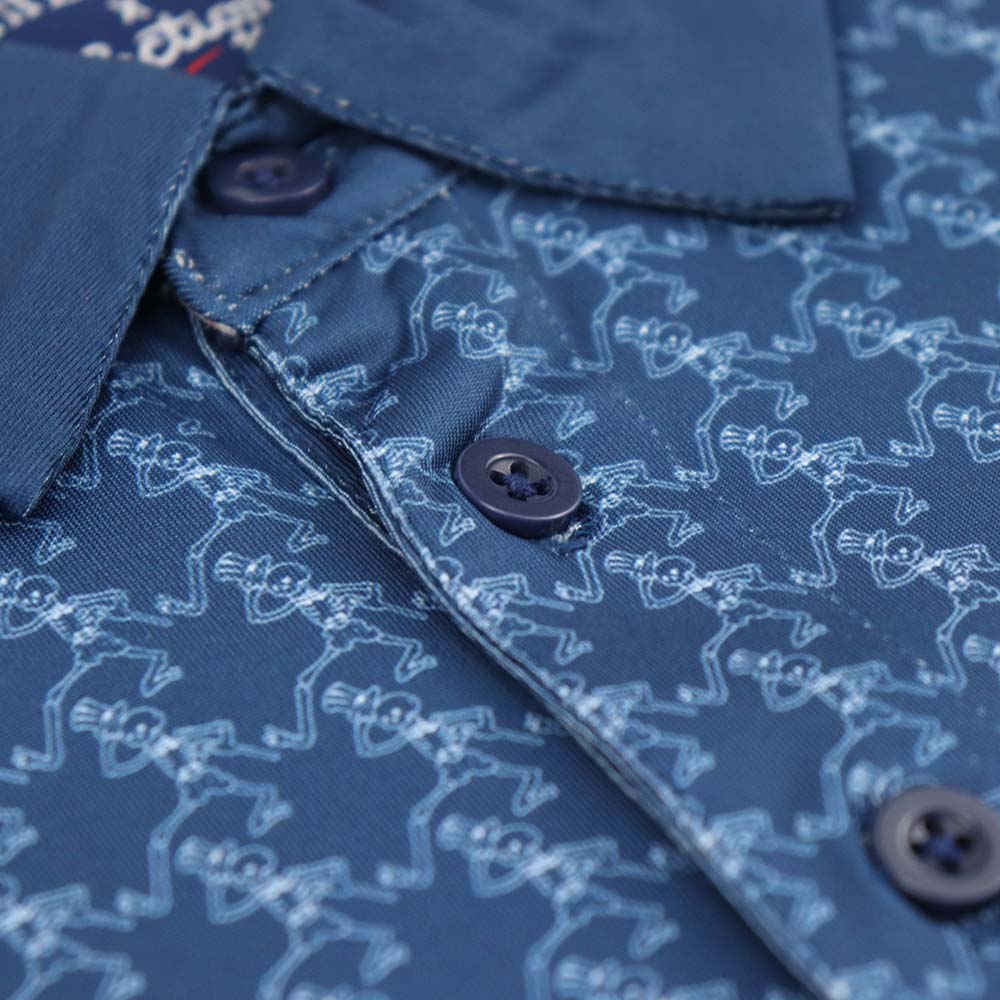 Grateful Dead Performance Polo Navy with Skeletons - Section 119