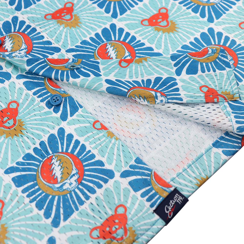 Grateful Dead Teal & Orange Bear Mesh Shirt - Section 119