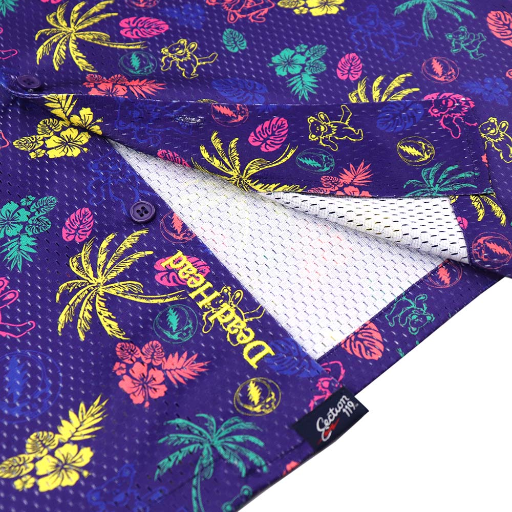 Grateful Dead Purple Neon Mesh Shirt - Section 119