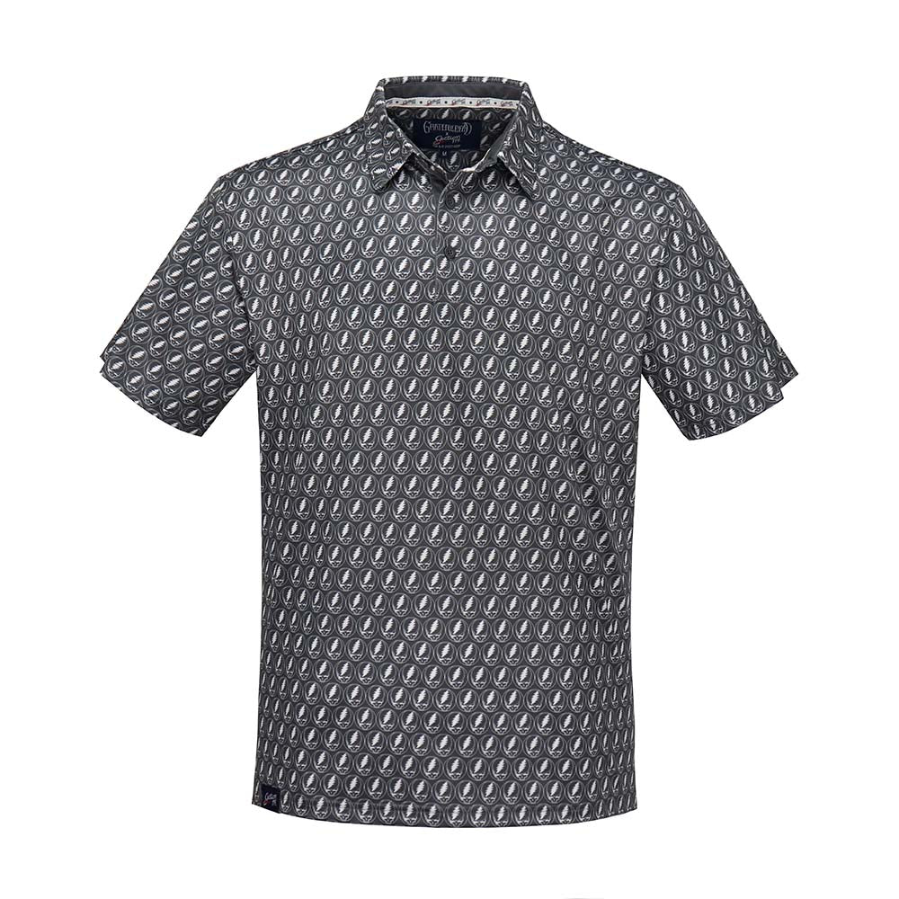 Grateful Dead Performance Polo Grey Stealie - Section 119
