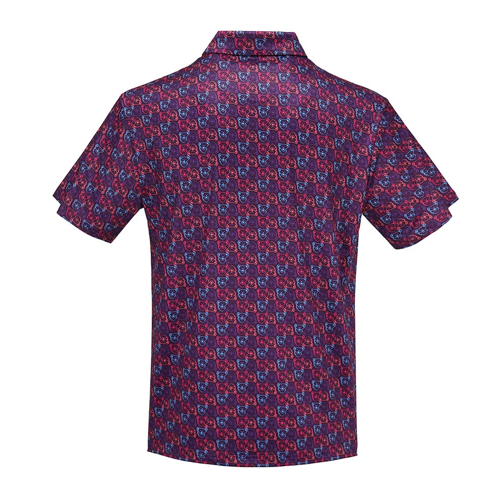 Grateful Dead Performance Polo Purple Bears - Section 119
