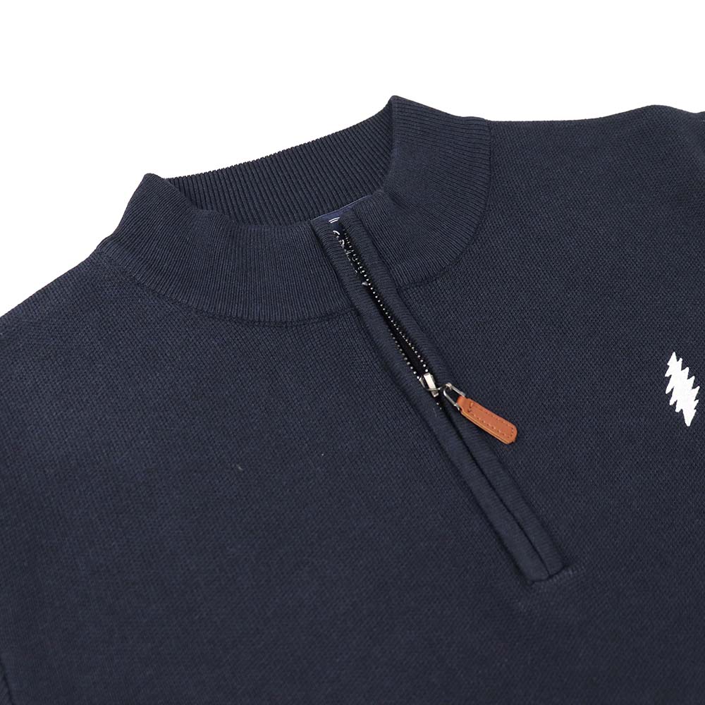 Grateful Dead Bolt Dark Navy Sweater Quarter-Zip - Section 119