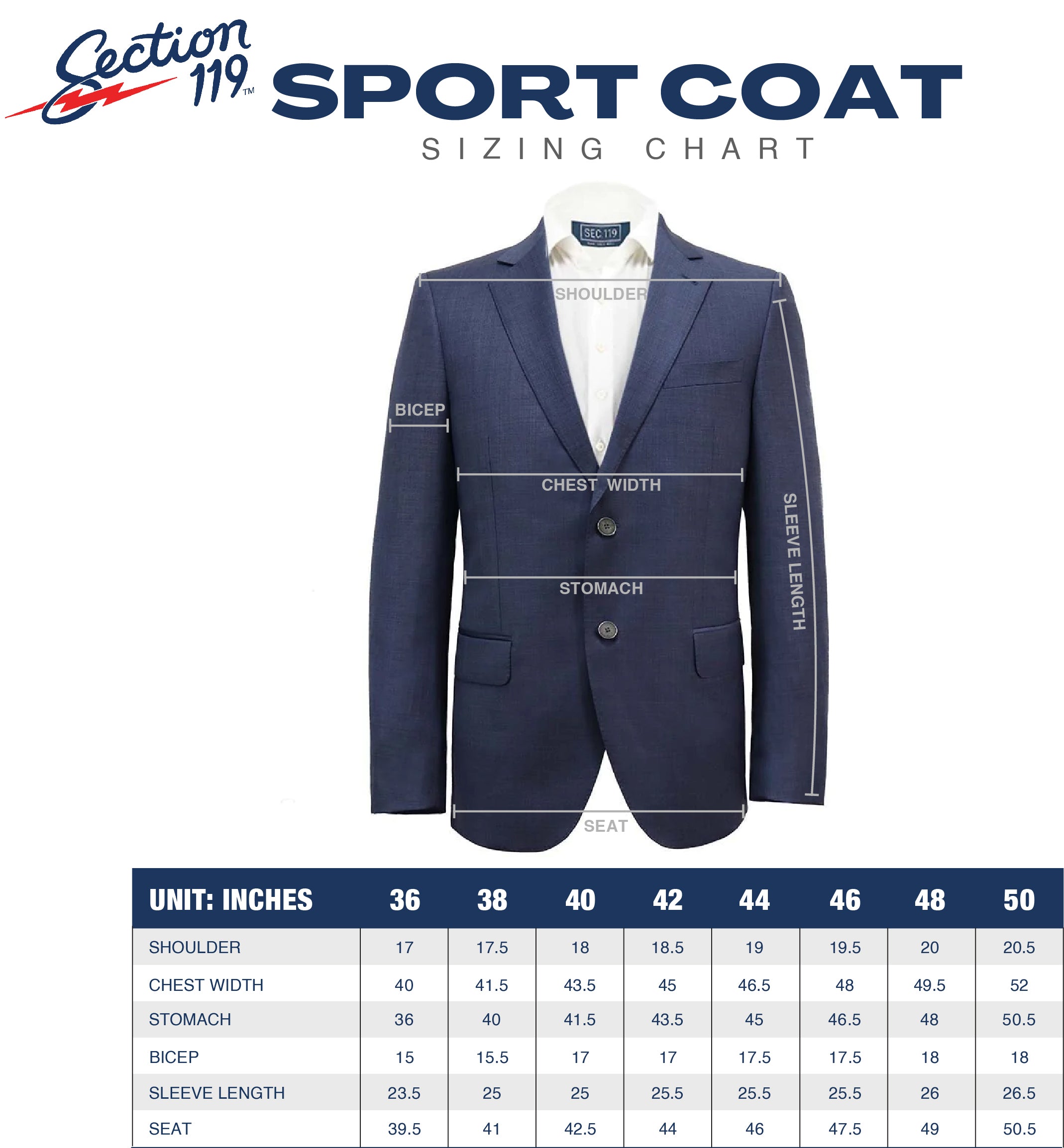 Grateful Dead Sport coat Navy Birds Eye Bertha - Section 119