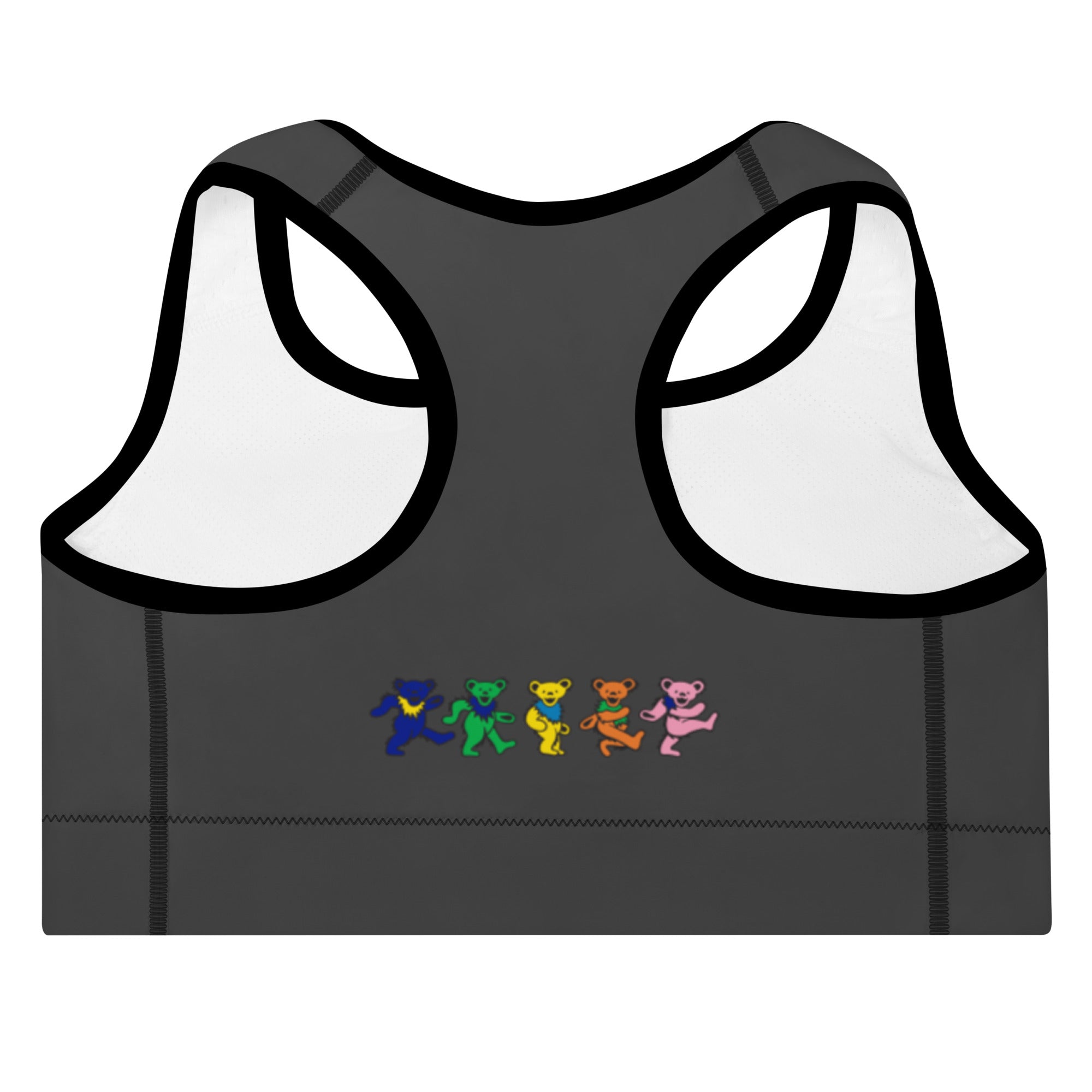 Grateful Dead Charcoal Dancing Bears Sports Bra - Section 119