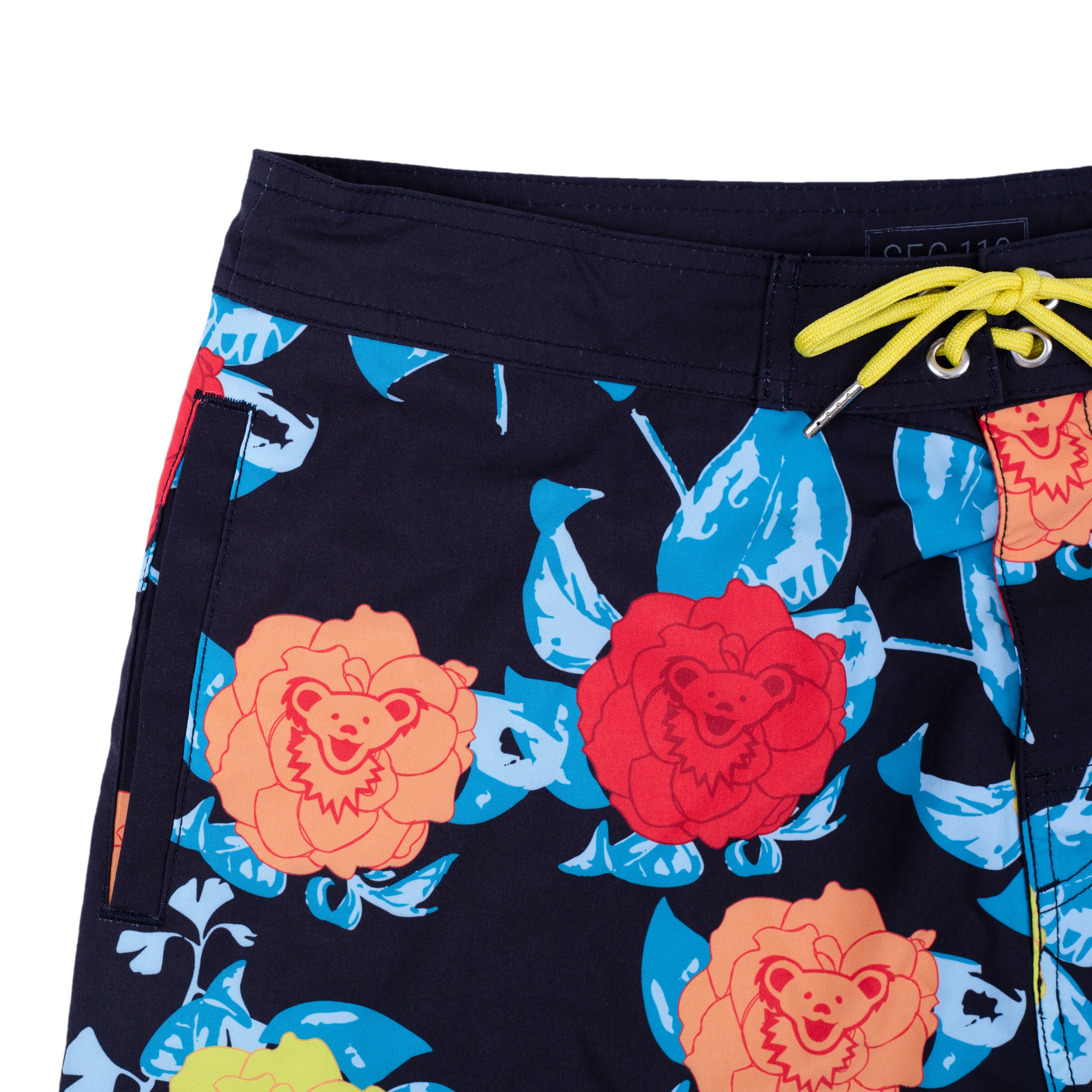 Grateful Dead Begonia Dancing Bears Board Shorts - Section 119