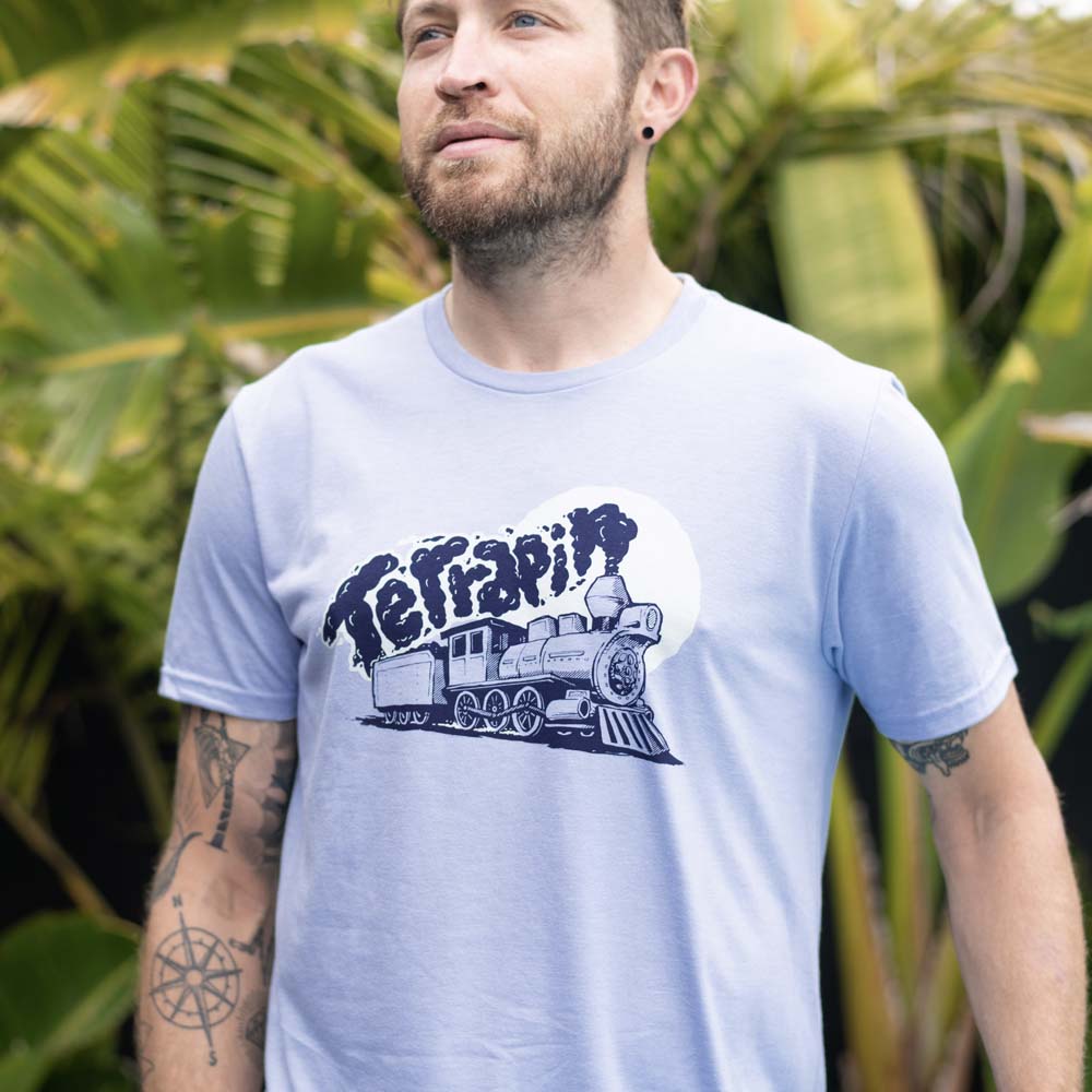 Grateful Dead Lyrics Terrapin Station Tee in I lIke You Blue - Section 119