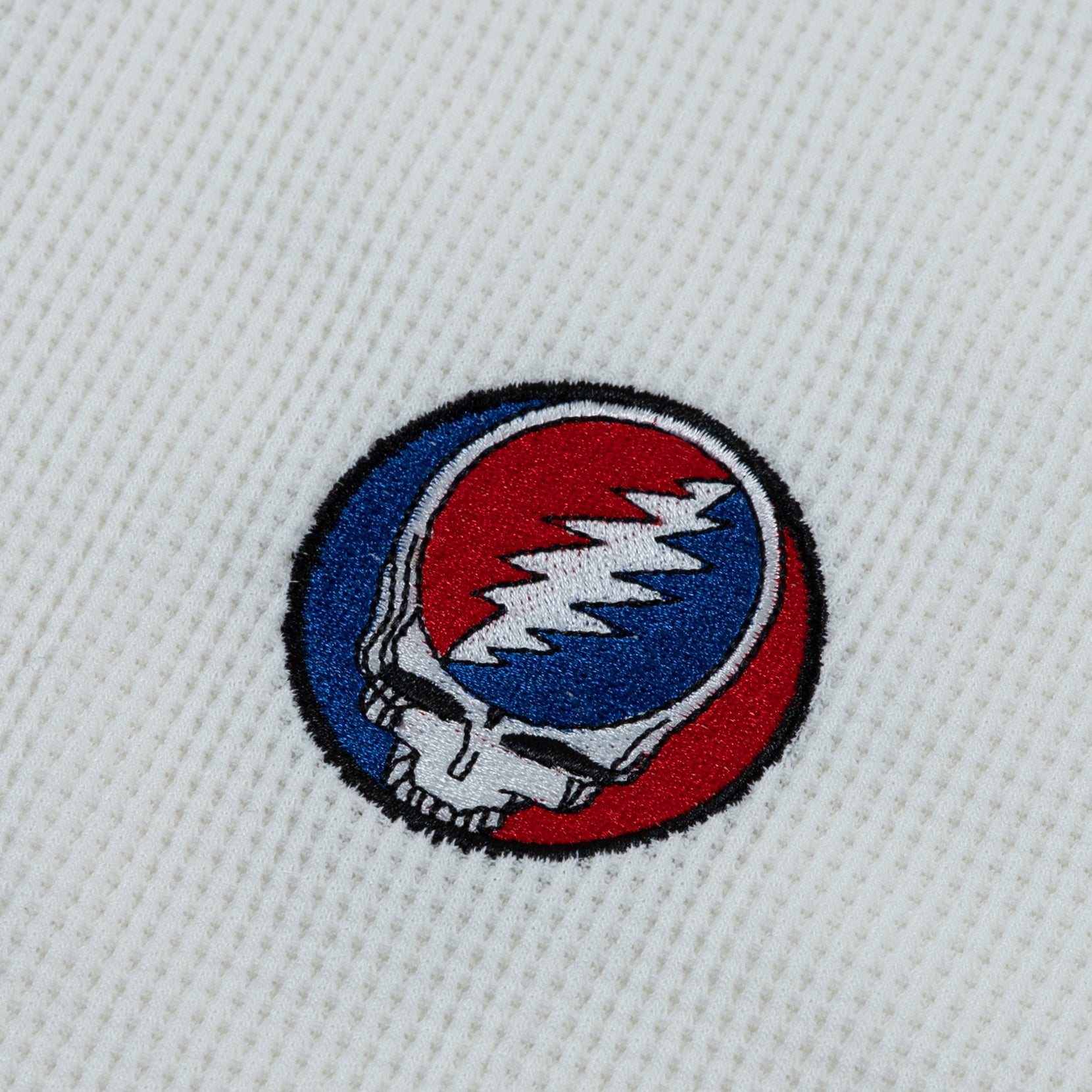 Grateful Dead White Steal Your Face Henley - Section 119