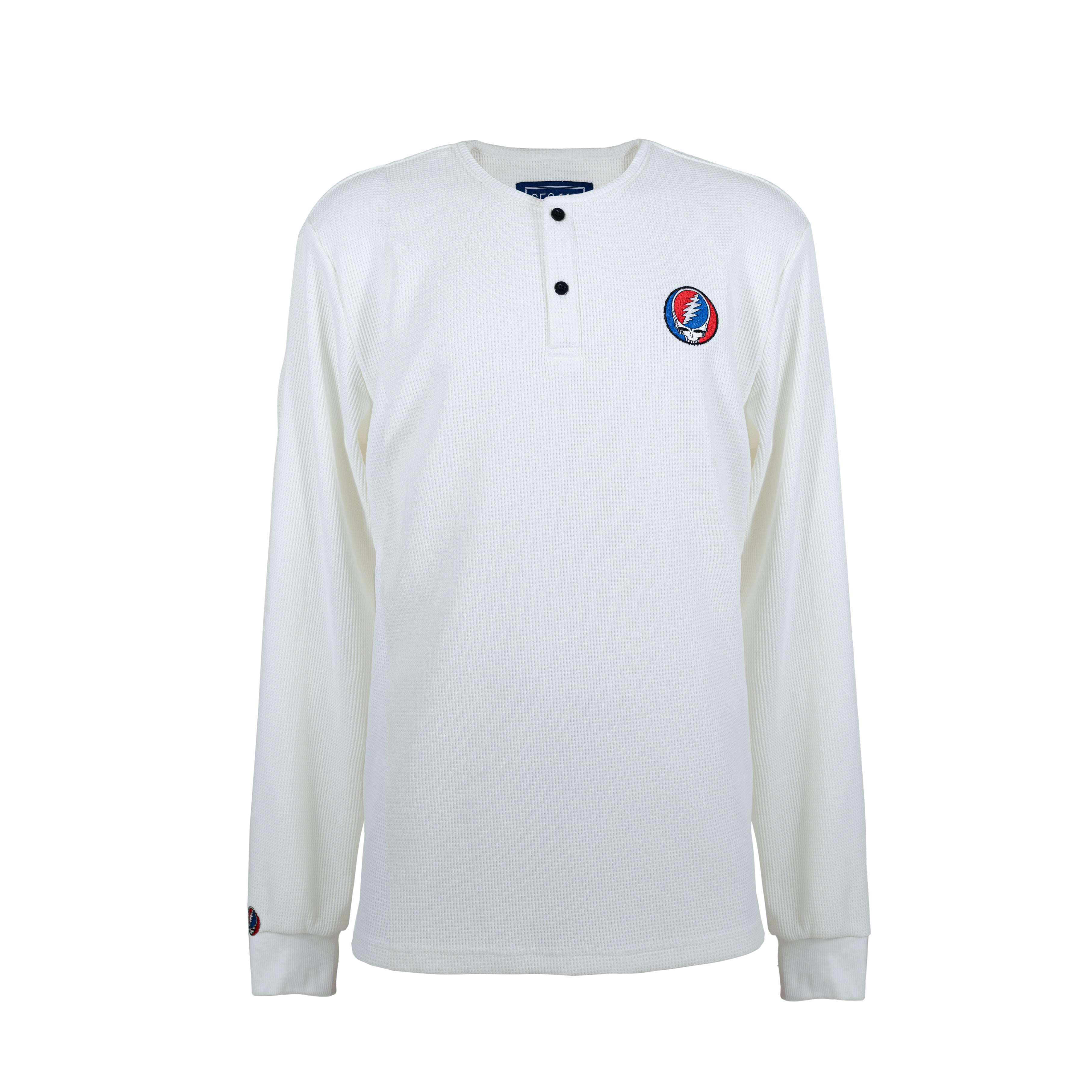 Grateful Dead White Steal Your Face Henley - Section 119