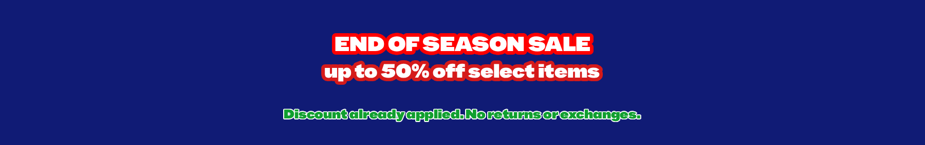 Clearance Sale 2026
