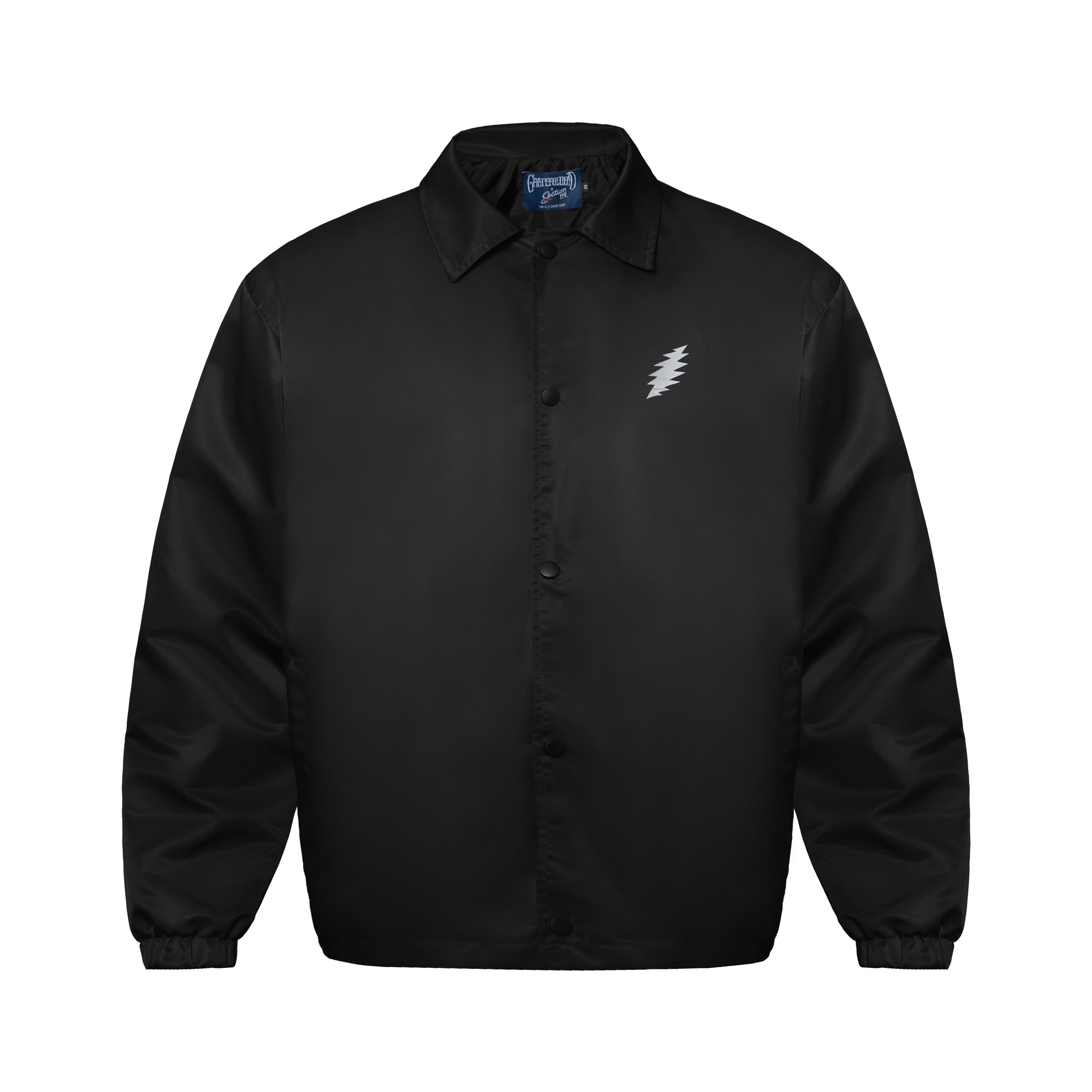 Grateful Dead | Coach Jacket | Bolt and Stealie Black – Section 119