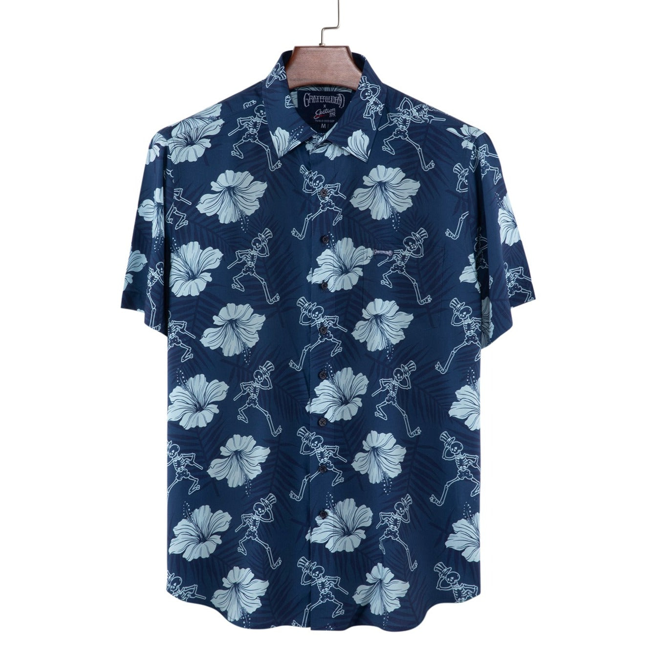 Grateful Dead Relaxed Navy Skeleton Flowers - Section 119