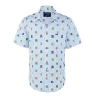 BIG AND TALL Short Sleeve Button Down WOVEN CLASSIC ALL OVER BEAR - Section 119