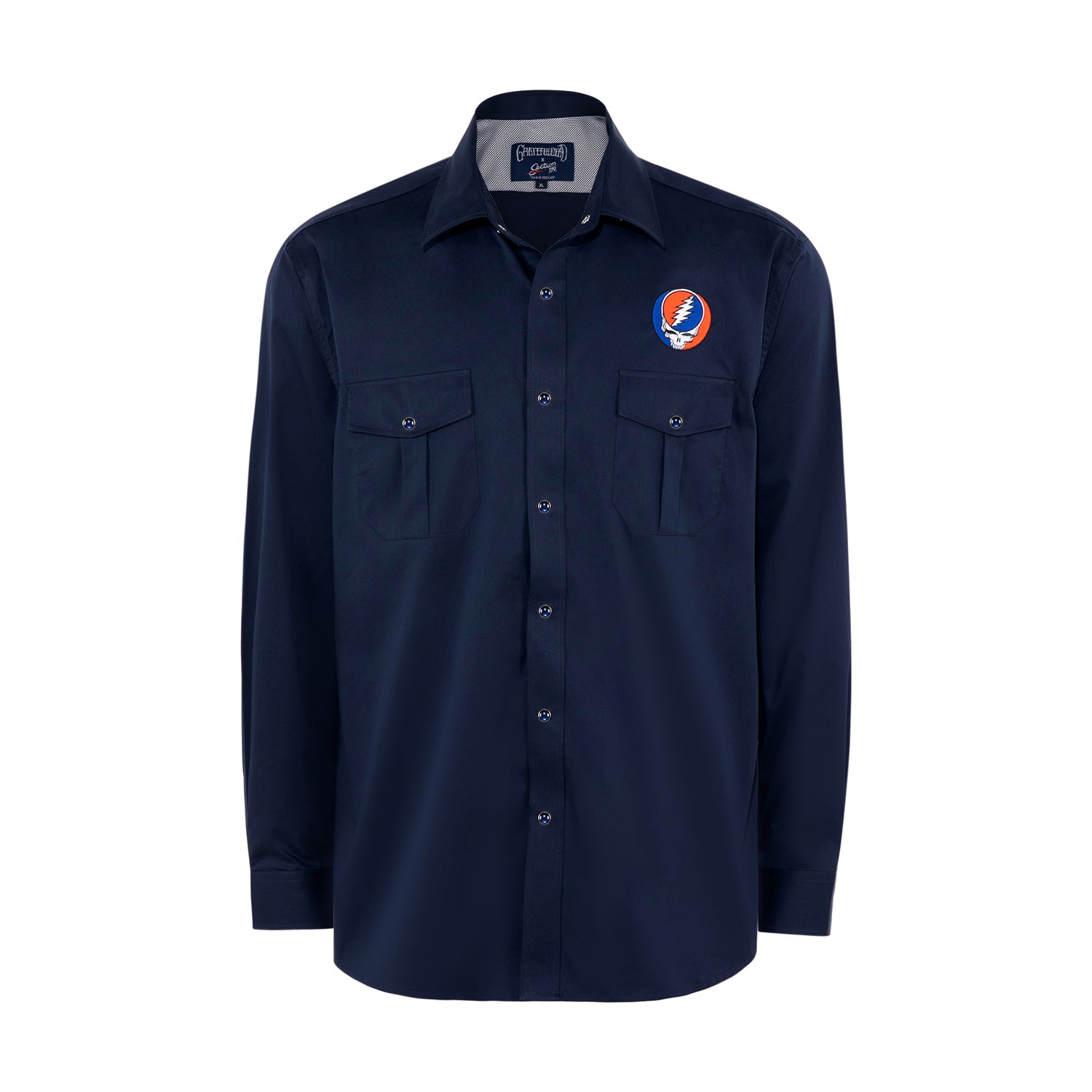 Grateful Dead LSBD SNAPSHIRT STEAL YOUR FACE IN NAVY - Section 119