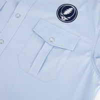 Grateful Dead  LSBD SNAPSHIRT STEALIE IN BABY BLUE - Section 119