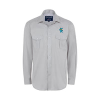 Grateful Dead LSBD SNAPSHIRT BLUE DANCING BEAR IN GREY - Section 119